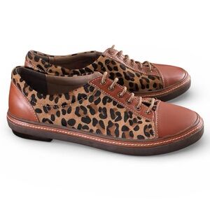 L’Artiste Spring Step Libbi-Leopard Oxford Sneakers Sz 39 | 8.5 Calf-hair